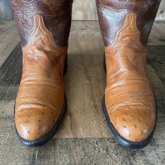Lucchese Classics L8348 Ostrich Western Cowboy Boots Mens 6.5 D - Picture 9 of 12